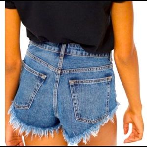 TOPSHOP Kiri High Waisted Denim Shorts US size 4